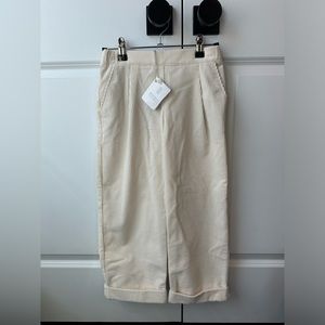 Brunello Cucinelli Girls Relaxed Cuff Corduroy Pants Beige NWT (Size 8)